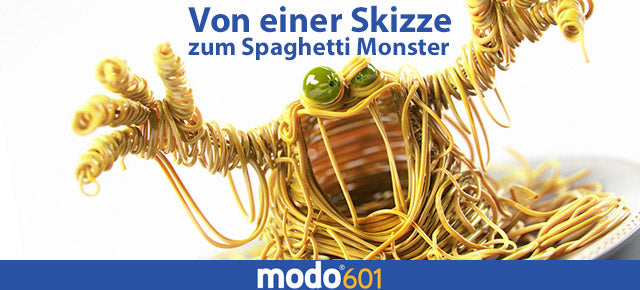 Von einer Skizze zum Spaghetti Monster – mit modo 601