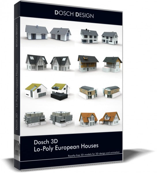 European Houses - Lo-Poly