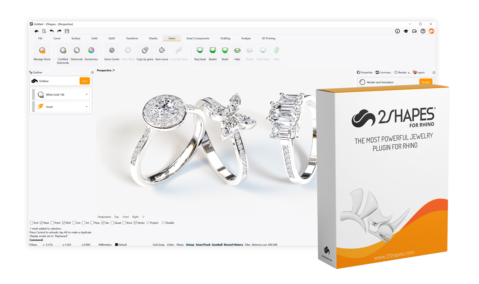 2Shapes – präsentiert die neue Version 2Shapes für Rhino 2.0