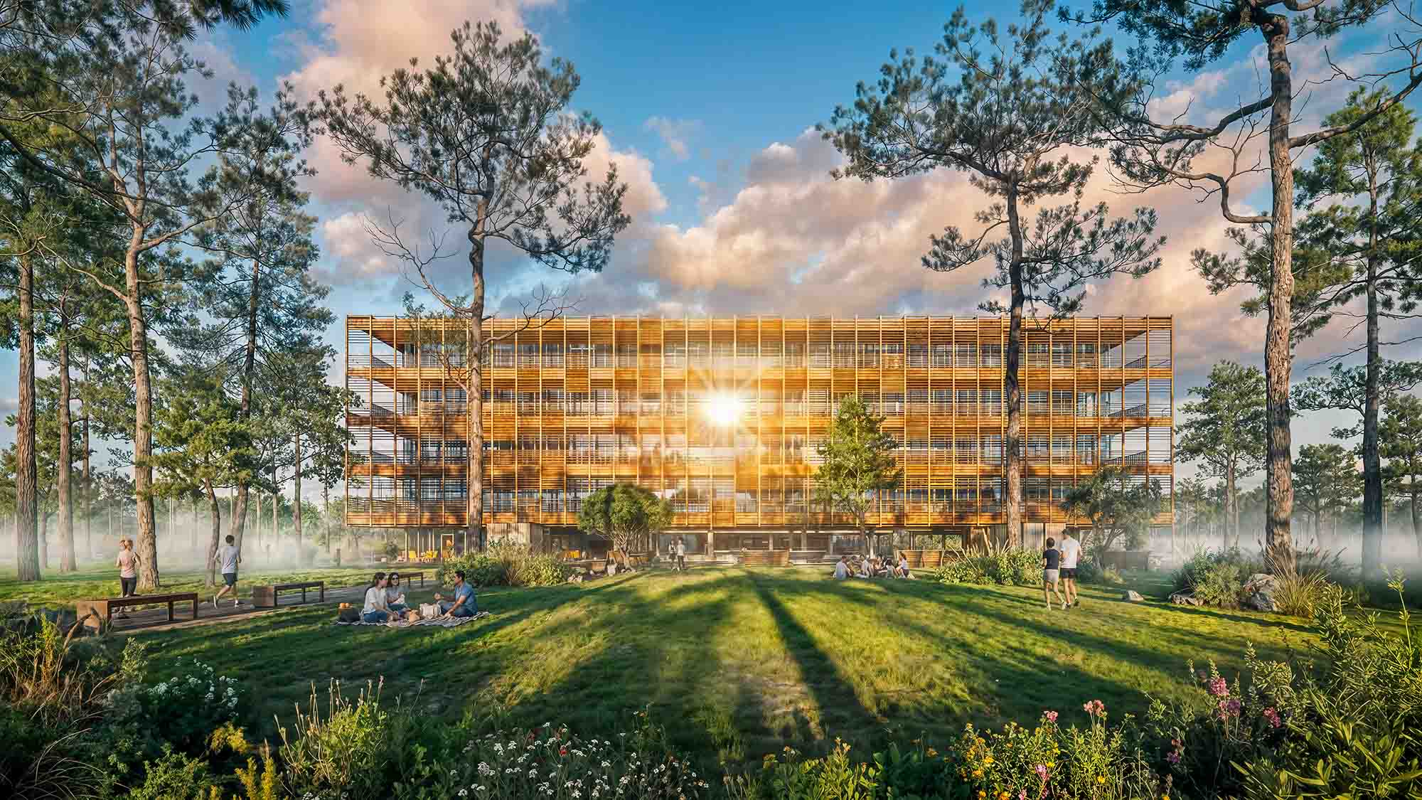 Mit V-Ray erstelltes Architektur-Rendering