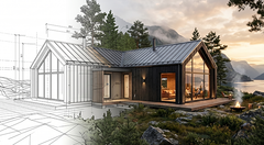 Aus einer Skizze erzeugt Veras ein fotorealistisches Rendering