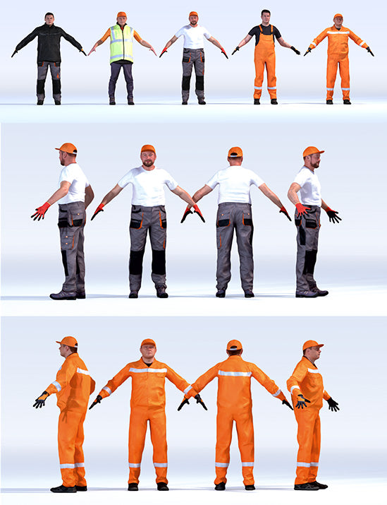 People - Rigged - Construction Worker