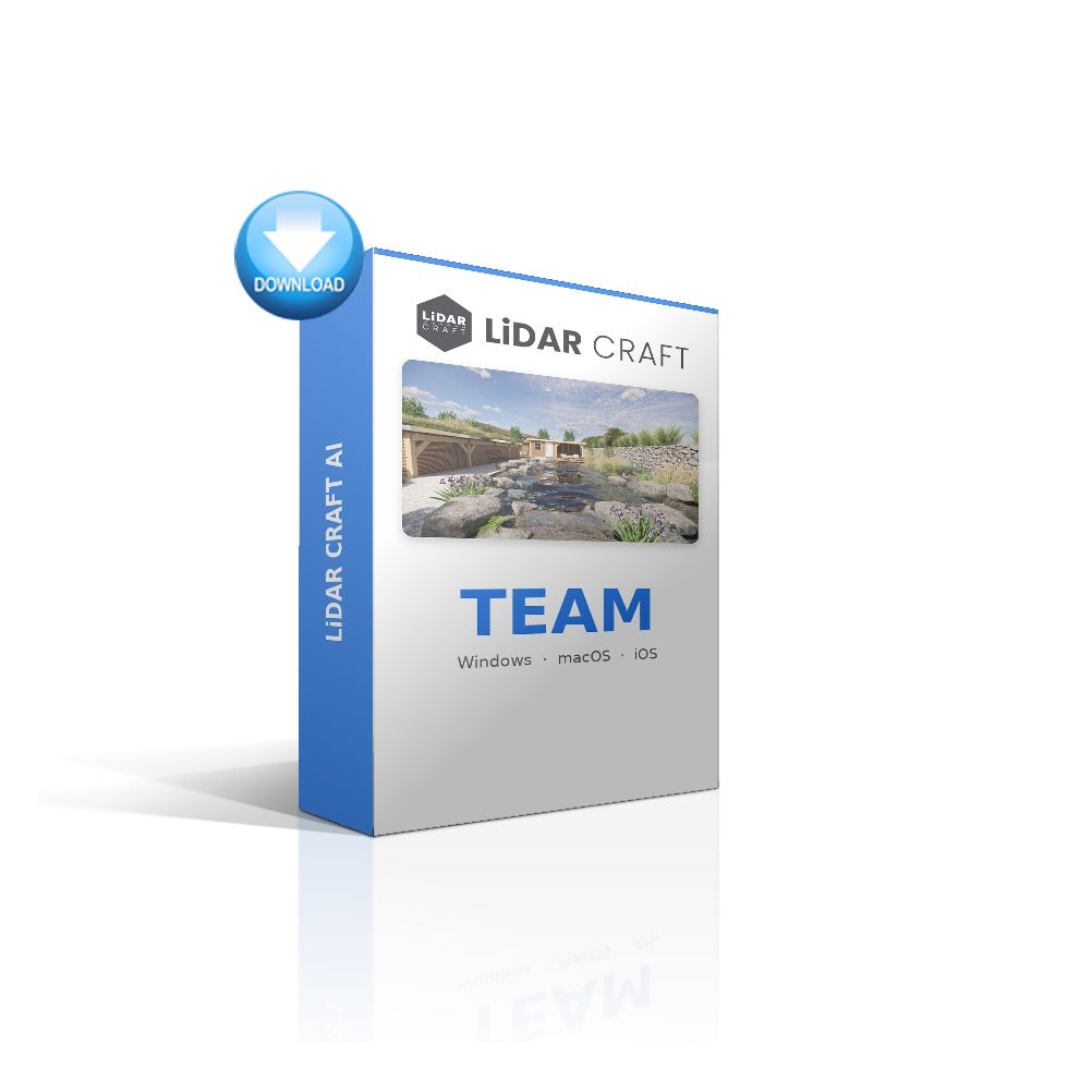 LiDAR CRAFT AI TEAM – Jahreslizenz für drei Arbeitsplätze, Produktbox