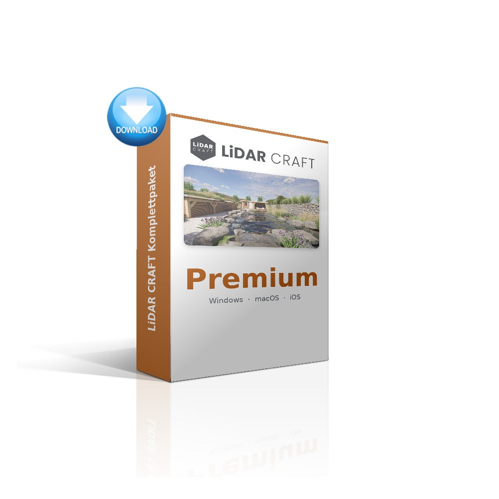 LiDAR CRAFT Komplettpaket GaLaBau Premium – Produktbox