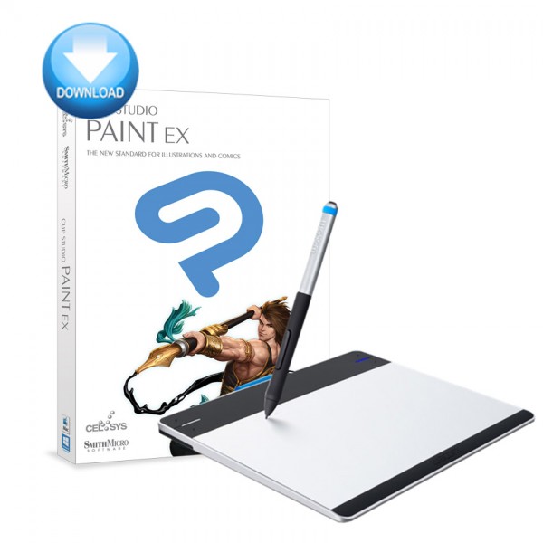 Clip Studio Paint Ex + Intuos Tablett Bundle